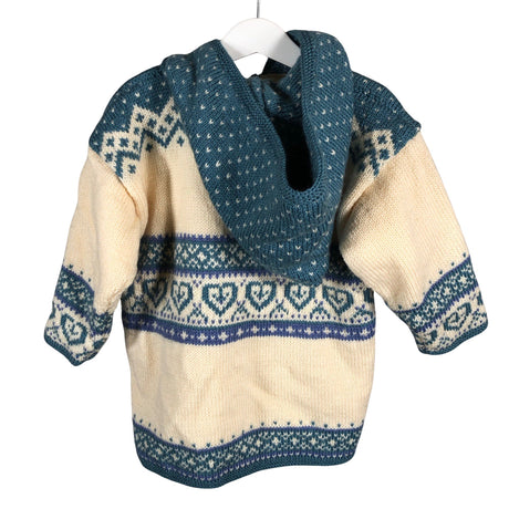 Unisex Handmade - Neuletakki, koko 110 - 116 - Luonnonvalkoinen (2)