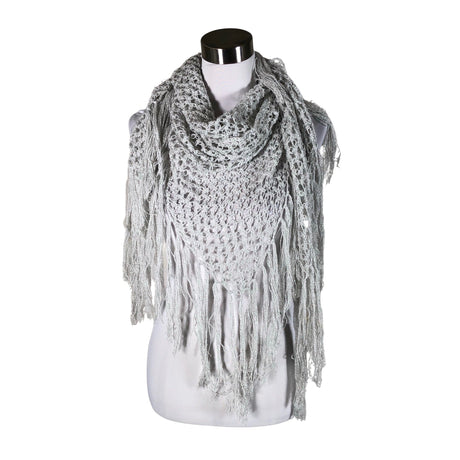 Naisten Handmade - Huivi, koko Maxi - Harmaa ()