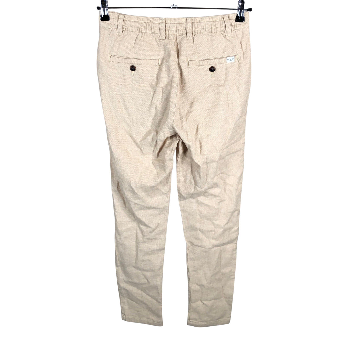 Miesten Selected - Kangashousut, koko XS - Beige (2)