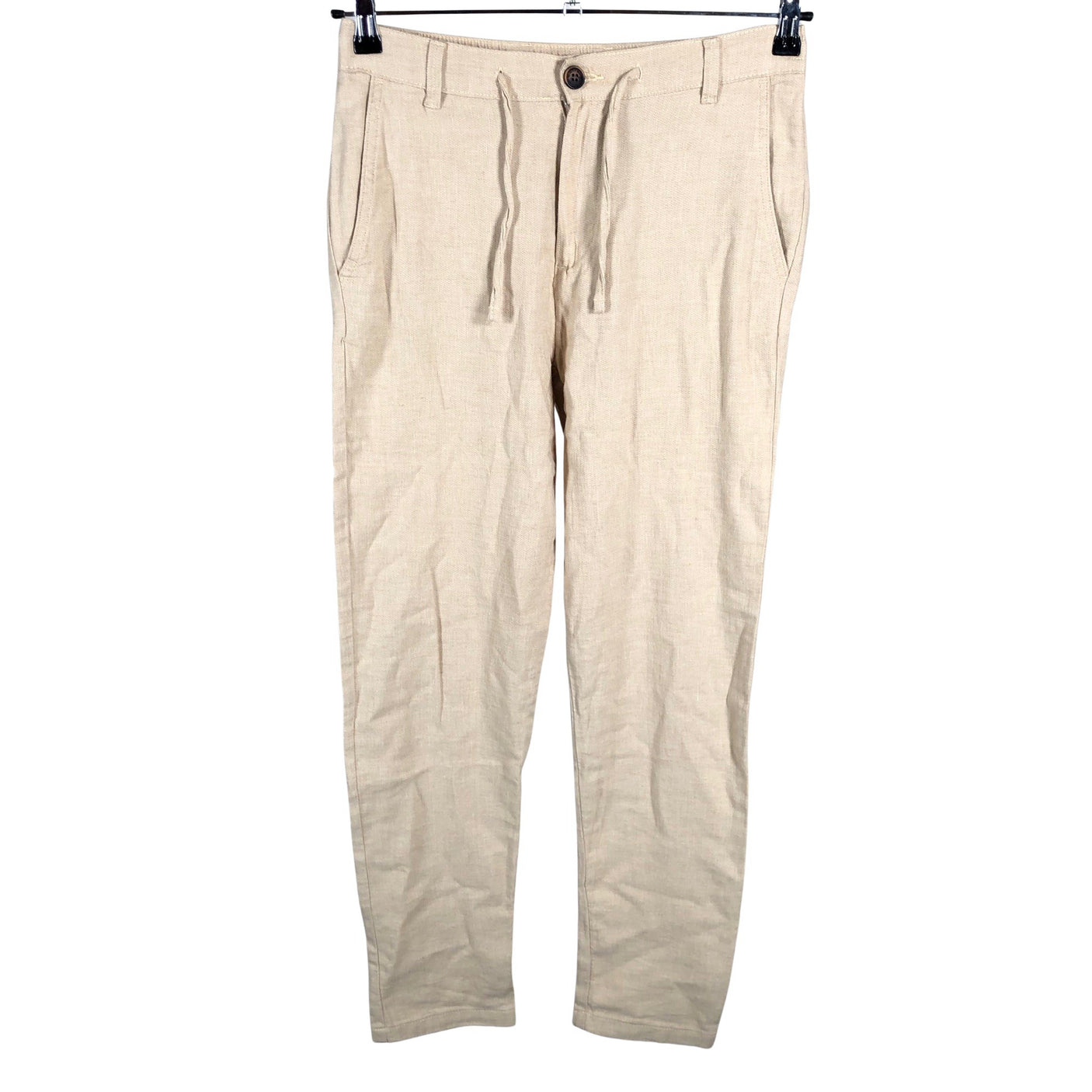 Miesten Selected - Kangashousut, koko XS - Beige (1)
