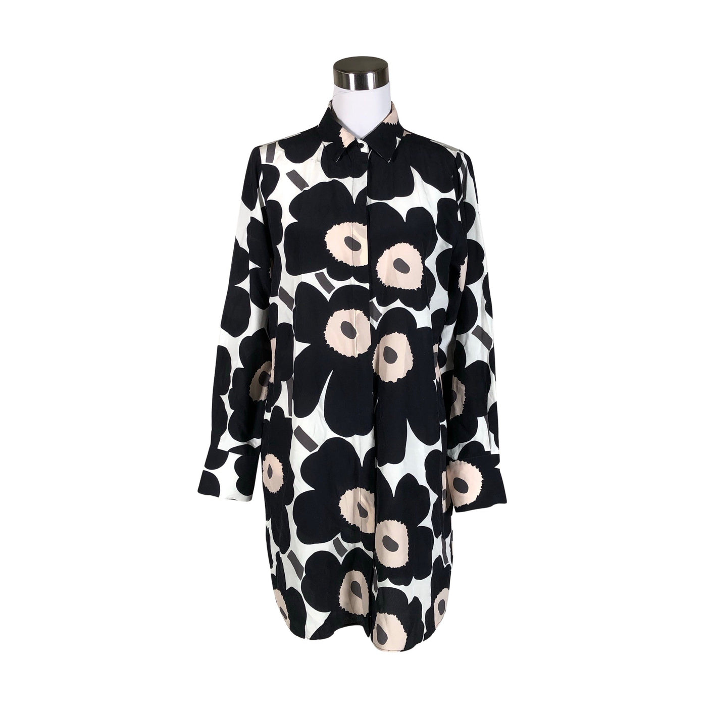 Naisten Marimekko - Sifonkitunika, koko 40 - Musta (1)