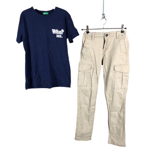 Poikien Jack & Jones - Kangashousut, koko 140 - 146 - Beige (1)