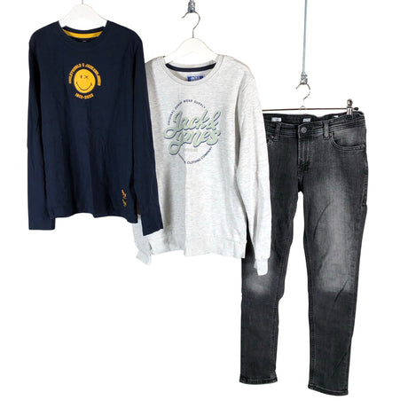Poikien Jack & Jones - Farkut, koko 146 - 152 - Musta ()