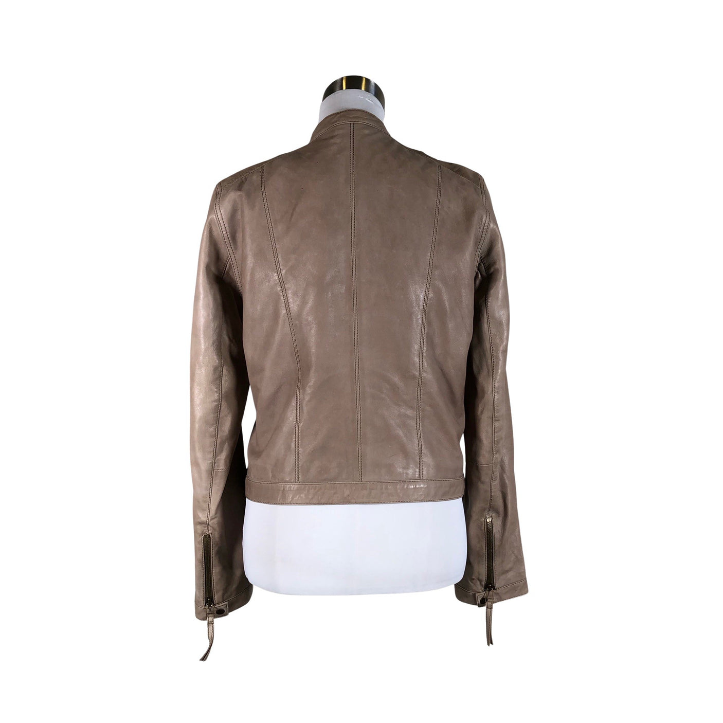 Naisten Jackpot - Nahkatakki, koko 38 - Beige (2)