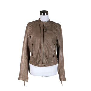 Naisten Jackpot - Nahkatakki, koko 38 - Beige (1)