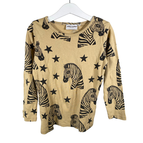 Unisex Mini Rodini - Trikoopaita, koko 116 - 122 - Beige ()