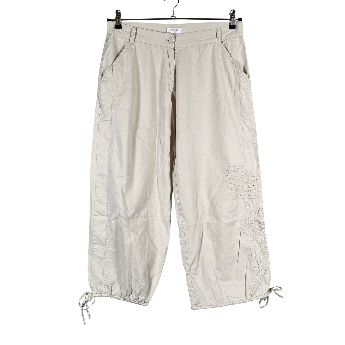 Naisten Repeat - Kangashousut, koko 38 - Beige (1)