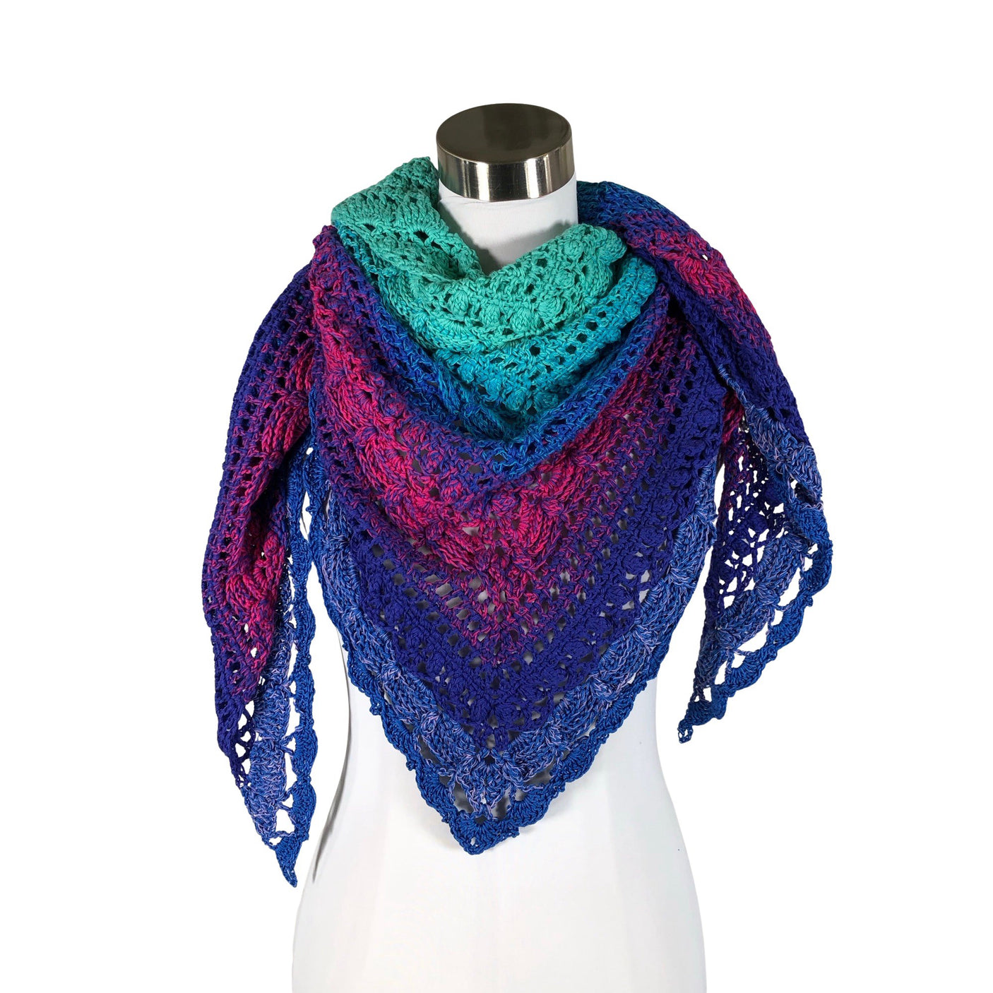Naisten Handmade - Kaulaliina, koko Midi - Sininen (1)