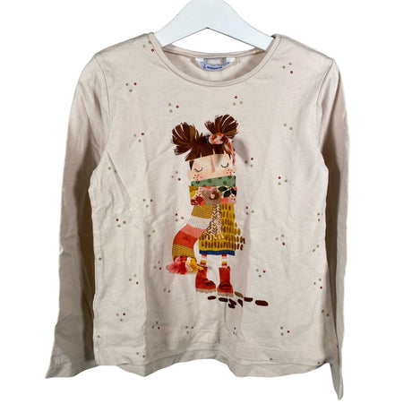 Tyttöjen Mayoral - Trikoopaita, koko 116 - 122 - Beige ()