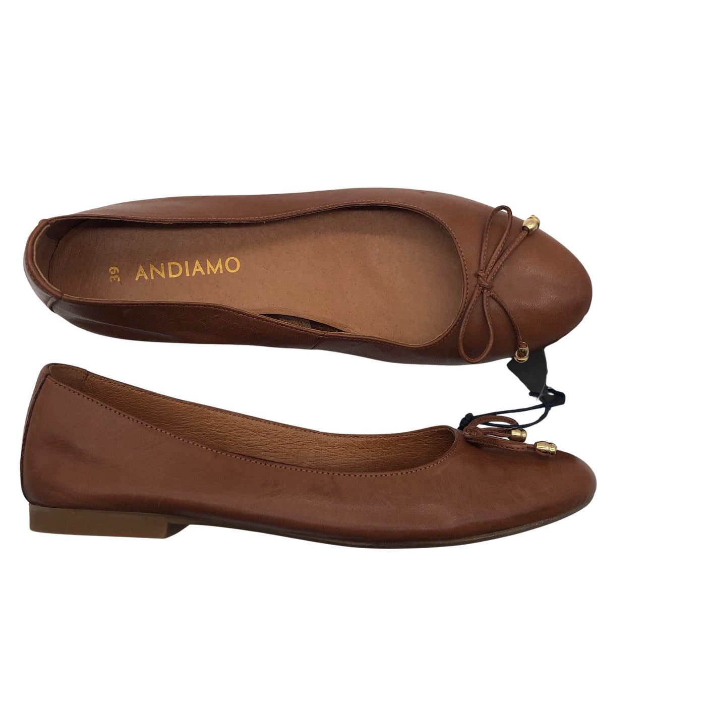Naisten Andiamo - Ballerinat, koko 39 - Ruskea (1)