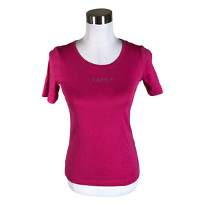 Naisten Esprit - T-paita, koko 36 - Pinkki (1)