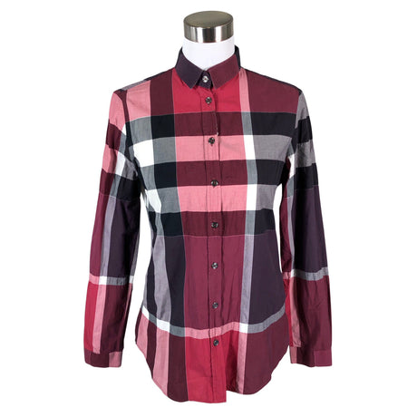 Naisten Burberry Brit - Kauluspaita, koko 36 - Viininpunainen ()