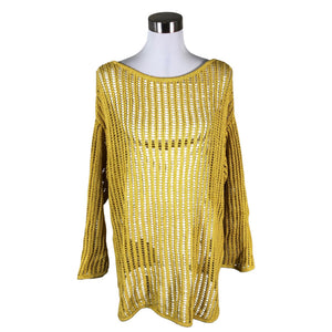 Naisten Massimo Dutti - Neuletunika, koko 38 - Keltainen (1)