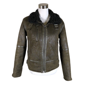 Naisten Pepe Jeans - Nahkatakki, koko 36 - Vihreä (1)