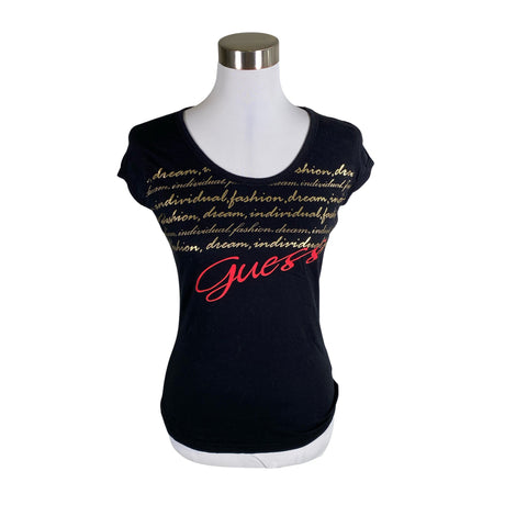 Naisten Guess - T-paita, koko 38 - Musta ()
