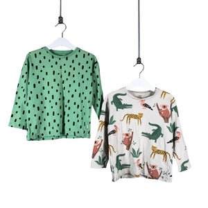 Unisex Lindex - Trikoopaita, koko 104 - 110 - Vihreä (1)