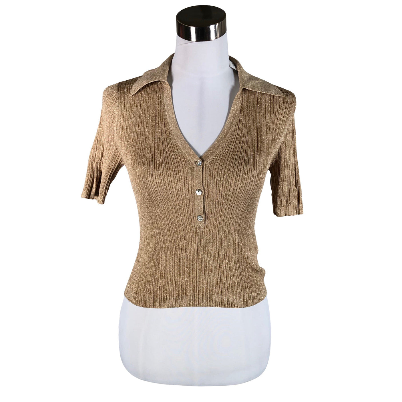 Naisten &Other Stories - Lyhythihainen pusero, koko 34 - Beige (1)