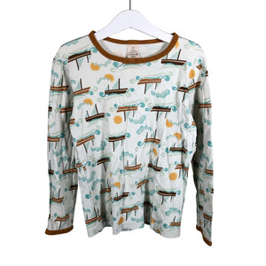 Unisex Hilla - Trikoopaita, koko 122 - 128 - Valkoinen (1)