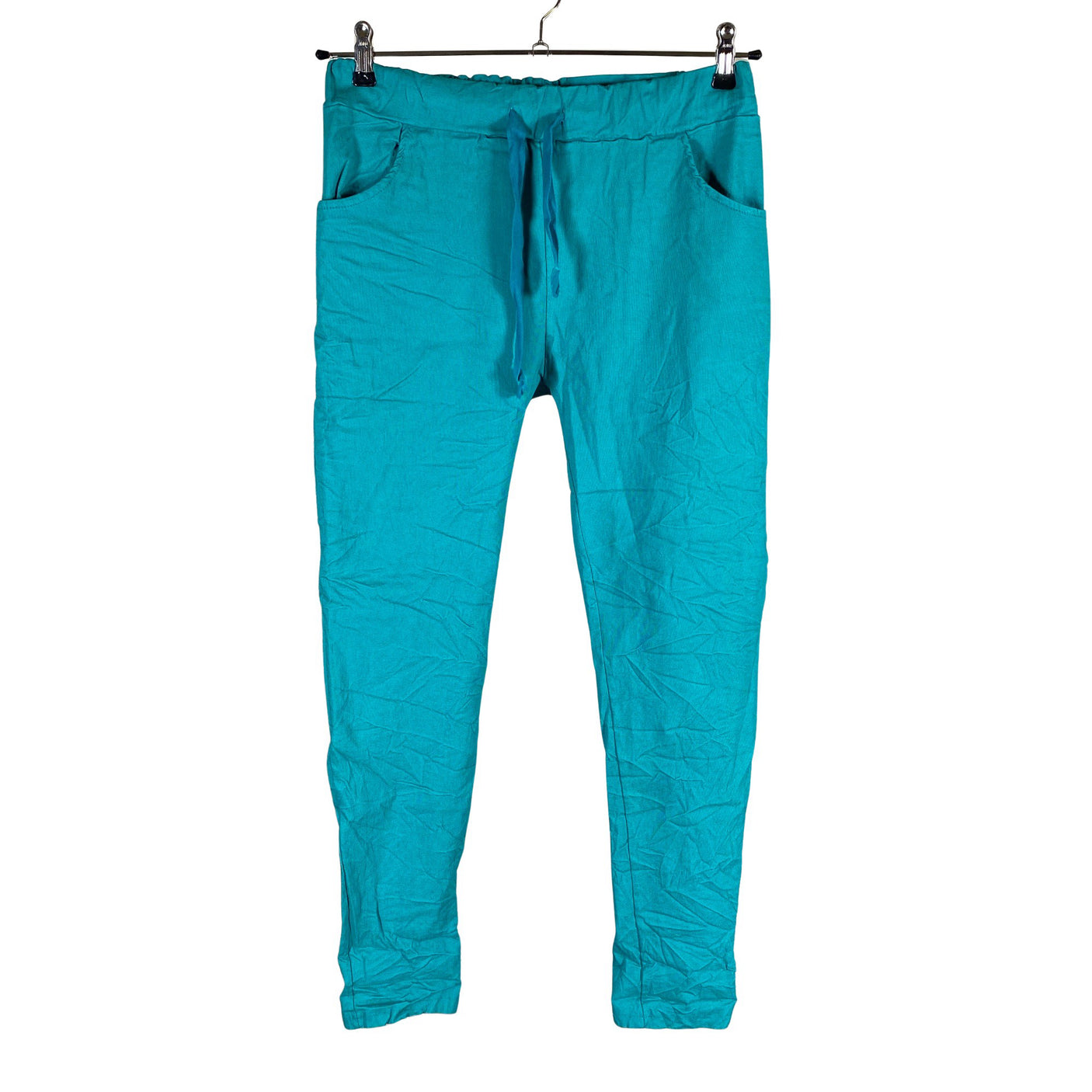 Naisten New Collection - Trikoohousut, koko 38 - Turkoosi (1)