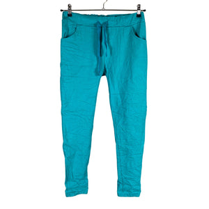 Naisten New Collection - Trikoohousut, koko 38 - Turkoosi (1)