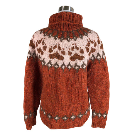 Naisten Handmade - Neulepaita, koko 40 - Oranssi (2)