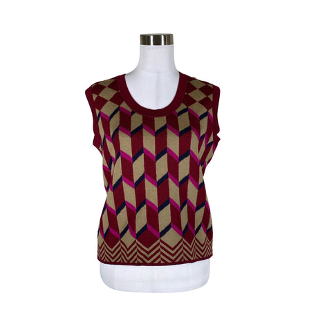 Naisten MaxMara - Neuleliivi, koko 40 - Viininpunainen ()