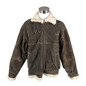 Miesten Jack & Jones - Nahkatakki, koko L - Ruskea (1)