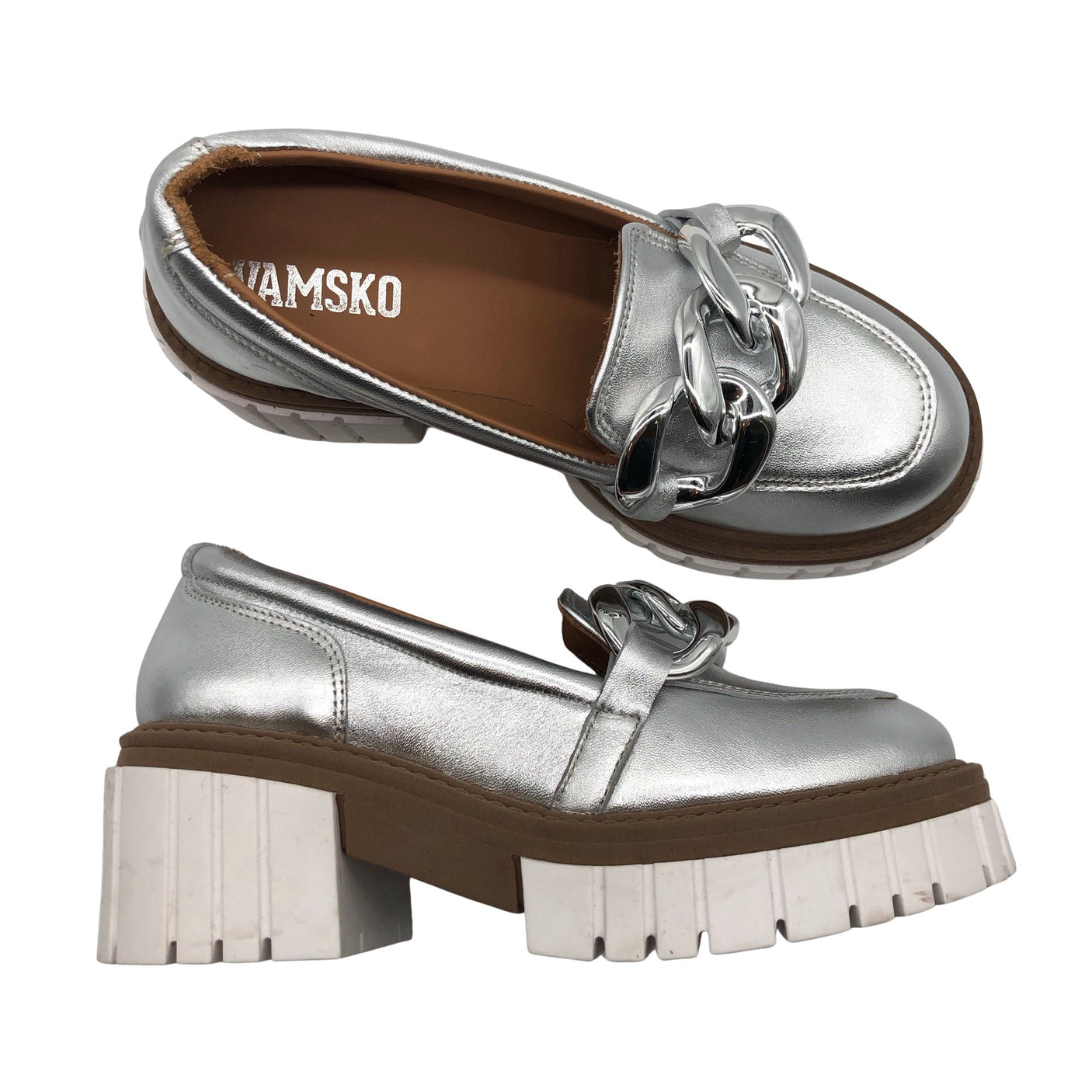 Naisten Vamsko - Loaferit, koko 36 - Hopea (1)