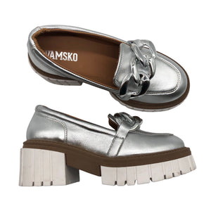 Naisten Vamsko - Loaferit, koko 36 - Hopea (1)