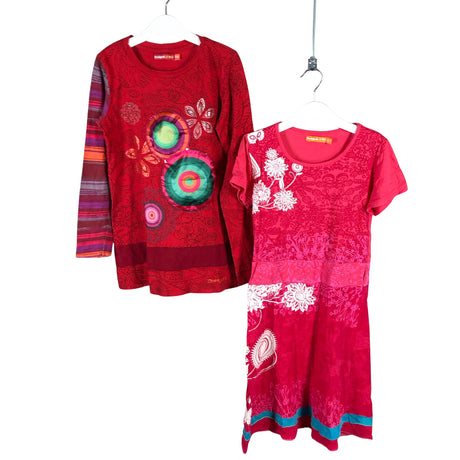 Tyttöjen Desigual - Trikoomekko, koko 146 - 152 - Pinkki ()