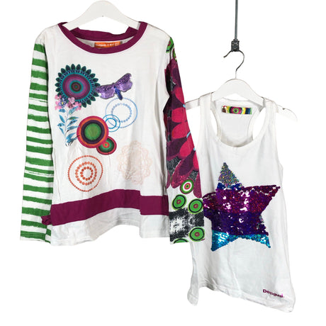 Tyttöjen Desigual - Trikoopaita, koko 146 - 152 - Valkoinen ()