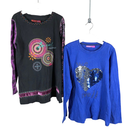 Tyttöjen Desigual - Trikoopaita, koko 146 - 152 - Sininen ()