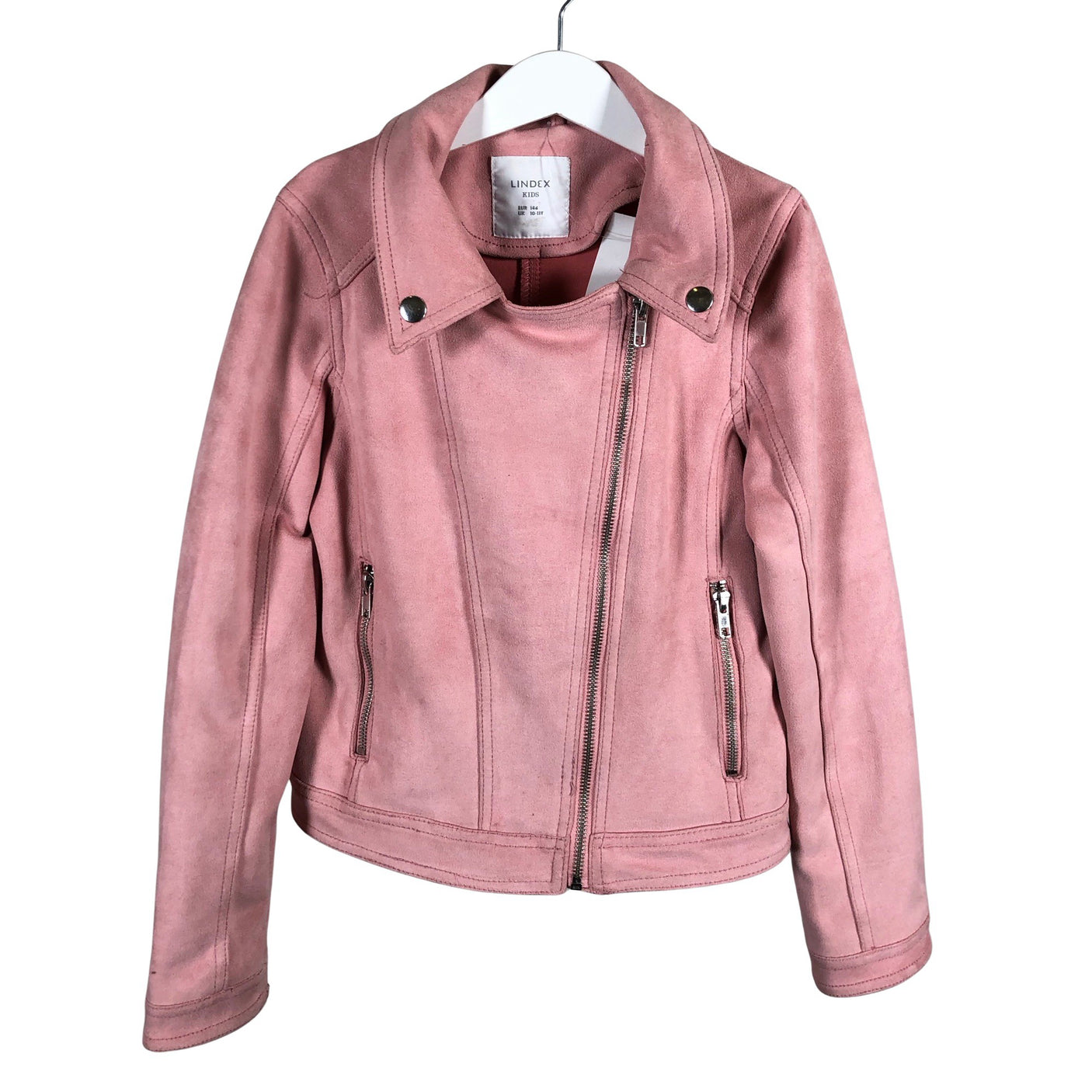 Tyttöjen Lindex - Nahkatakki, koko 140 - 146 - Vaaleanpunainen (1)