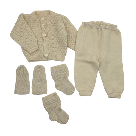 Unisex Handmade - Neuletakki, koko 62 - 68 - Luonnonvalkoinen ()