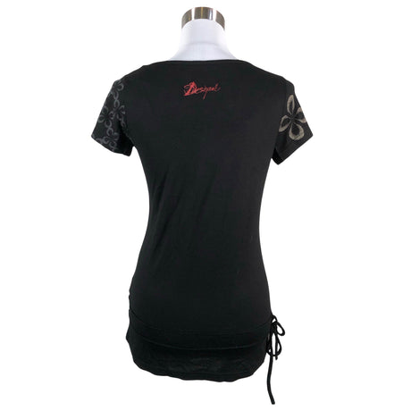 Naisten Desigual - T-paita, koko 38 - Musta (2)