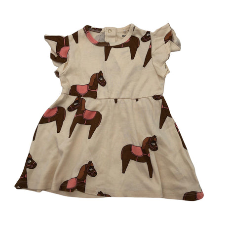 Tyttöjen Mini Rodini - Trikoomekko, koko 68 - 74 - Beige ()