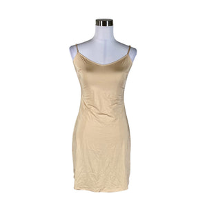 Naisten Global - Trikoomekko, koko 34 - Beige (1)