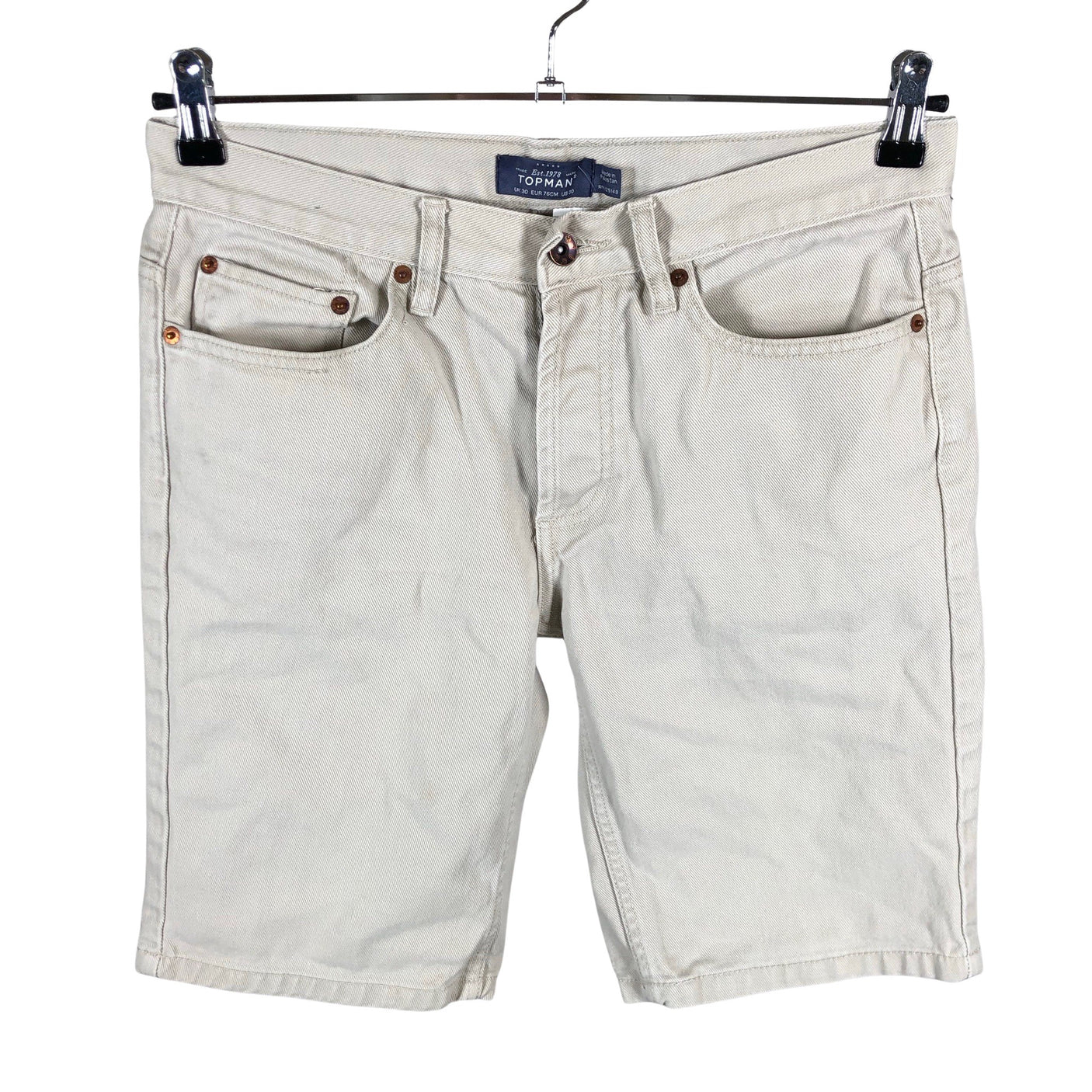 Miesten Topman - Farkkushortsit, koko W30 - Beige (1)