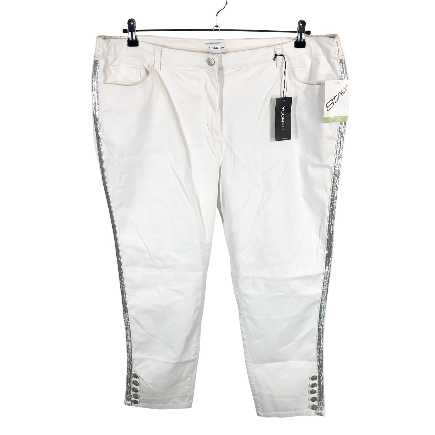 Naisten Mia Moda - Farkut, koko 50 - Valkoinen (1)
