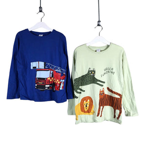 Unisex Lindex - Trikoopaita, koko 122 - 128 - Sininen (1)