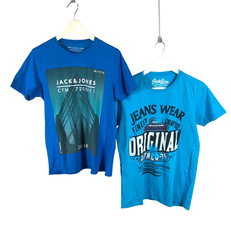 Miesten Jack & Jones - T-paita, koko M - Sininen ()