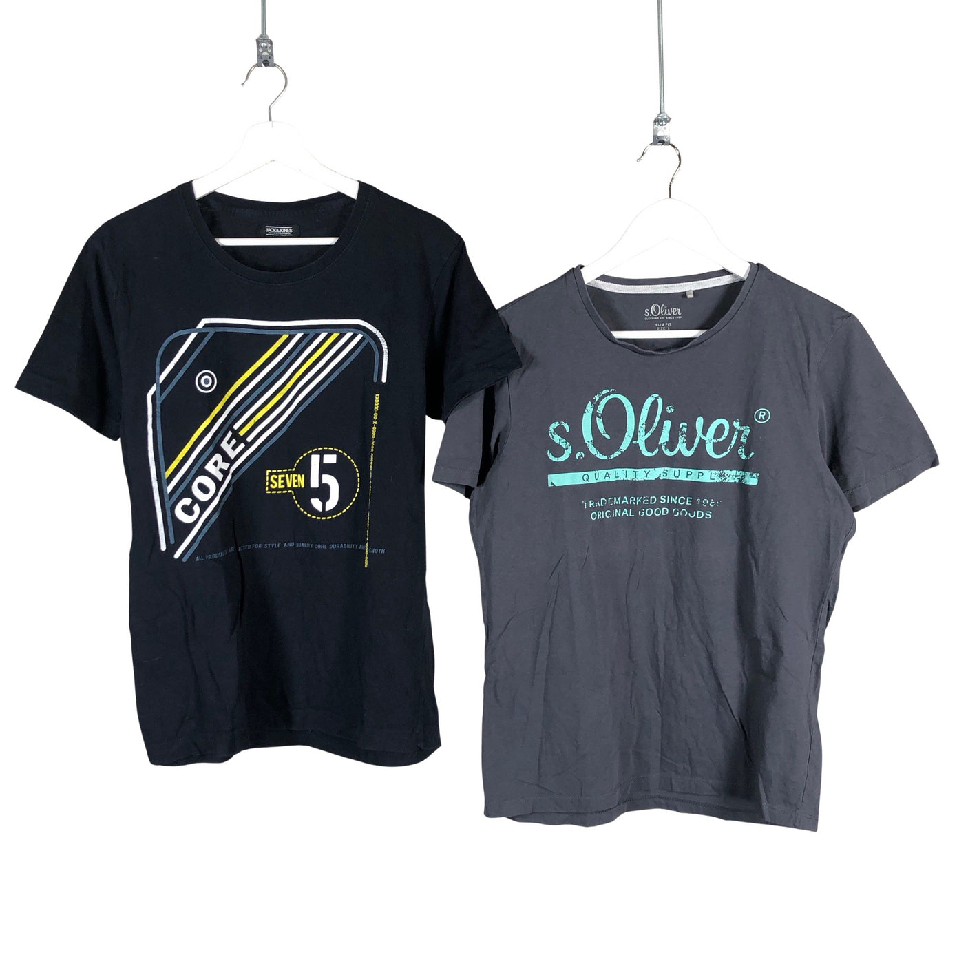 Miesten Jack & Jones - T-paita, koko L - Musta (1)