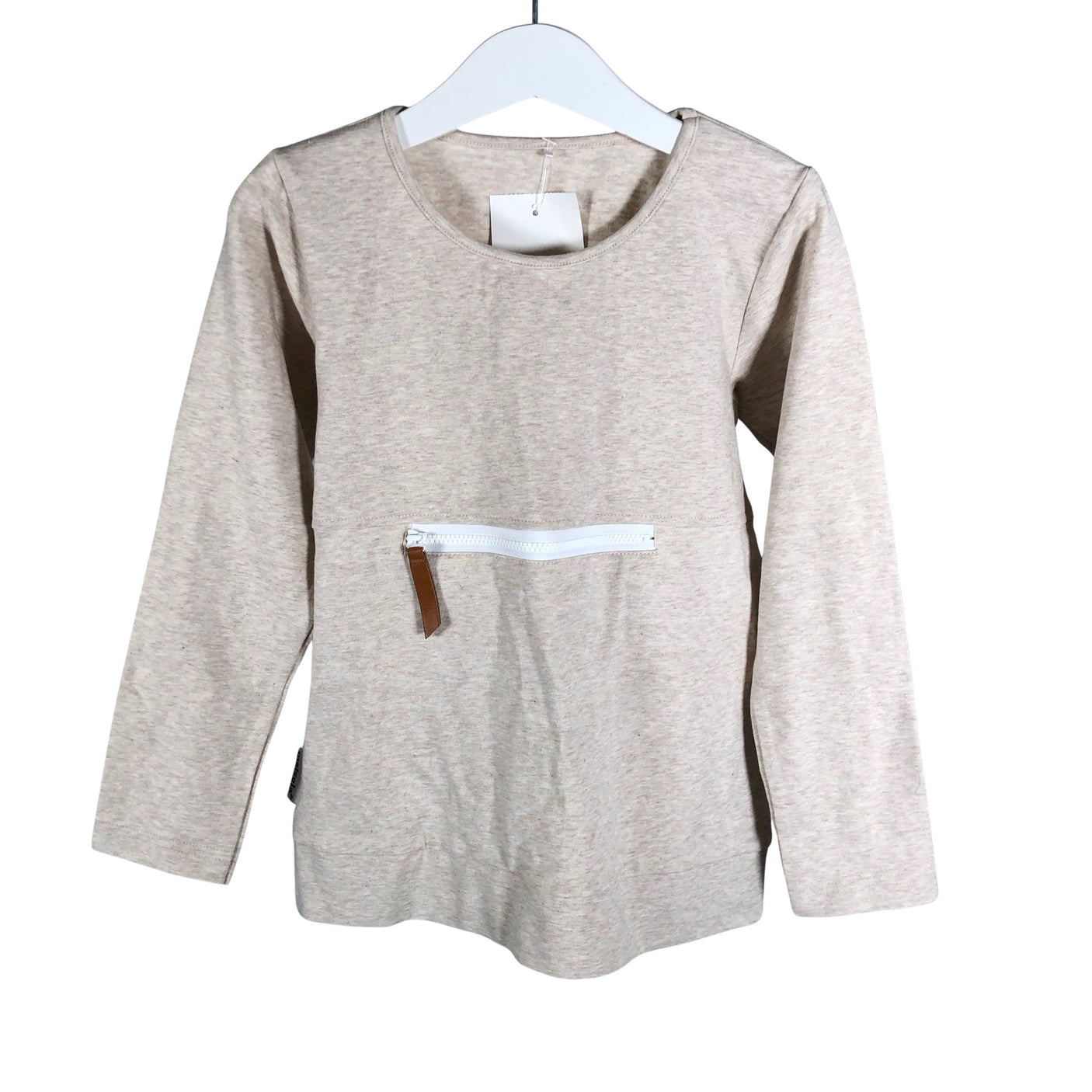 Unisex Metsola - Trikoopaita, koko 110 - 116 - Beige (1)