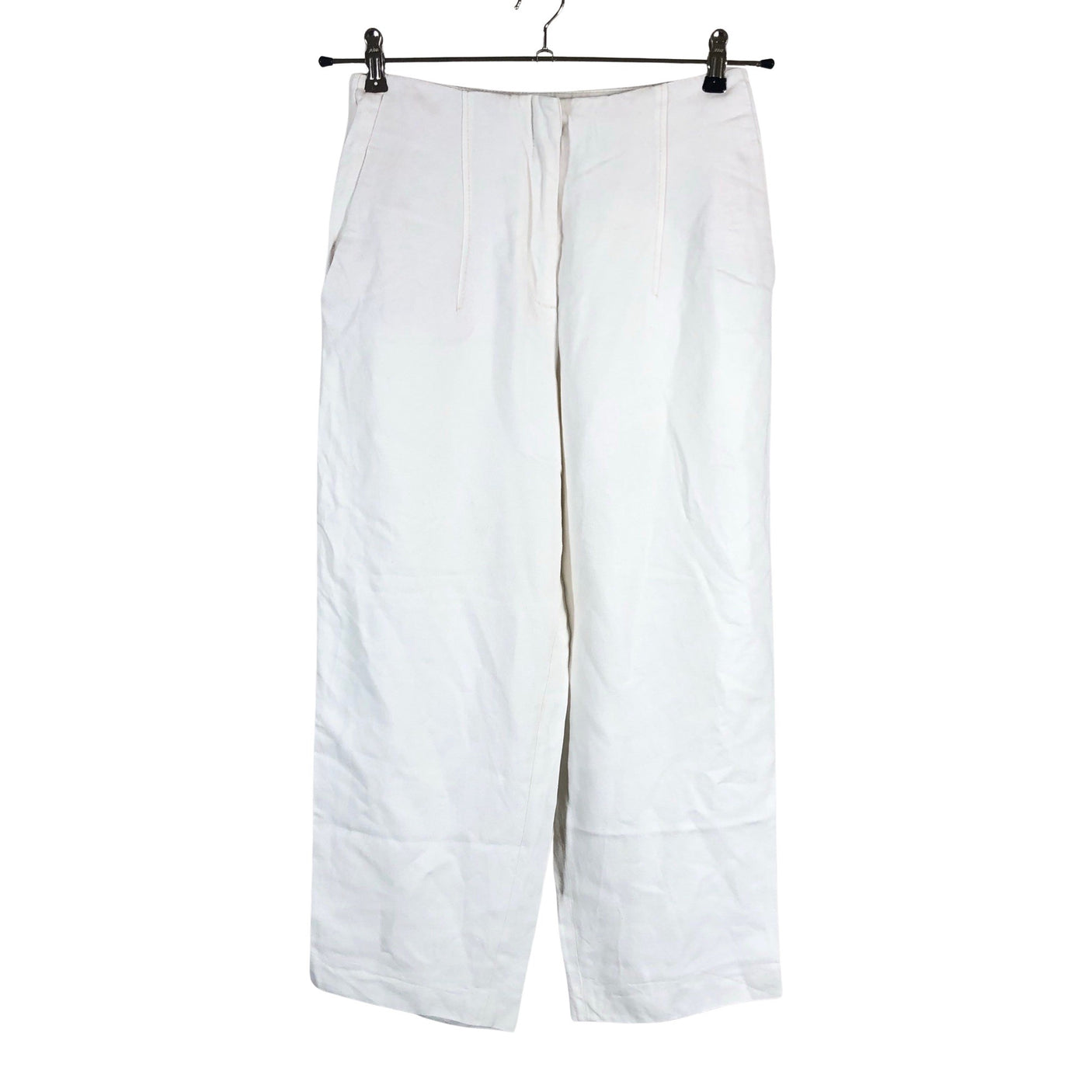 Naisten Massimo Dutti - Kangashousut, koko 36 - Valkoinen (1)