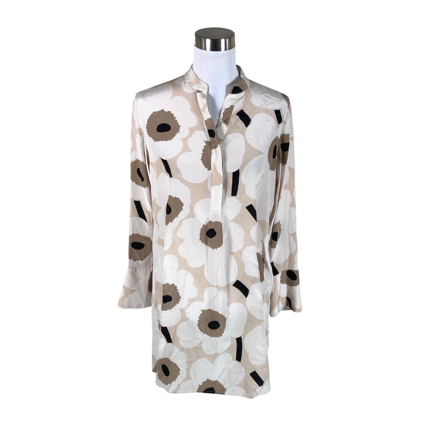 Naisten Marimekko - Sifonkitunika, koko 38 - Beige (1)