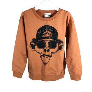 Unisex Mainio - Collegepaita, koko 110 - 116 - Oranssi (1)