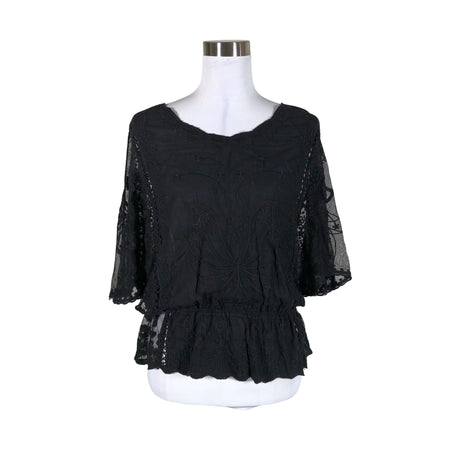 Naisten New Collection - Lyhythihainen pusero, koko 40 - Musta ()