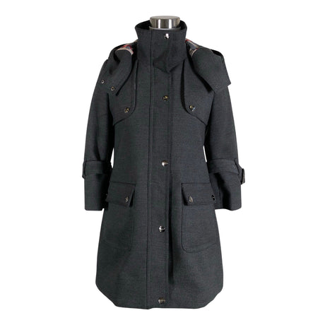 Naisten Burberry - Villakangastakki, koko 34 - Harmaa ()