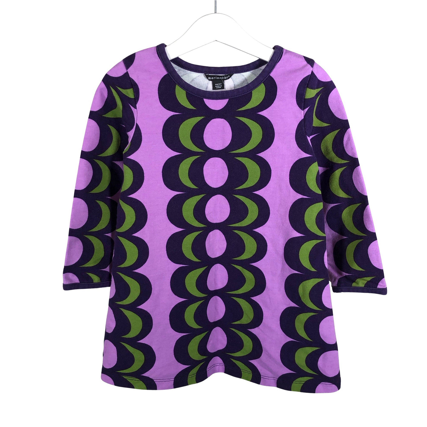 Tyttöjen Marimekko - Trikoomekko, koko 92 - 98 - Violetti (1)