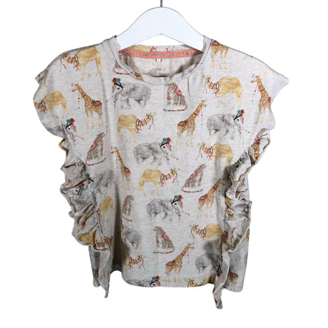 Tyttöjen Name It - T-paita, koko 98 - 104 - Beige ()